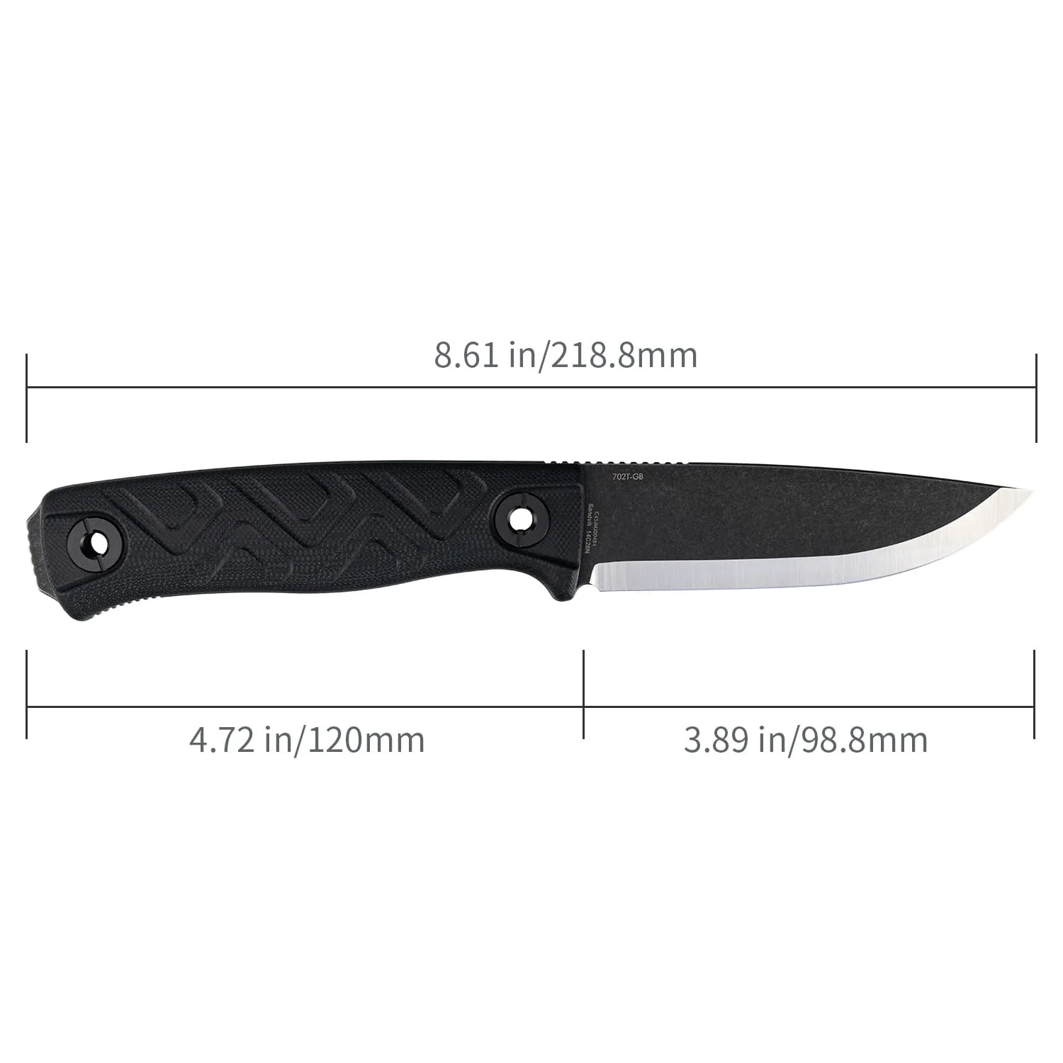 SRM Bushcut 702T-GB (3.89" 14C28N Blade, G10 Handle) - Image 5