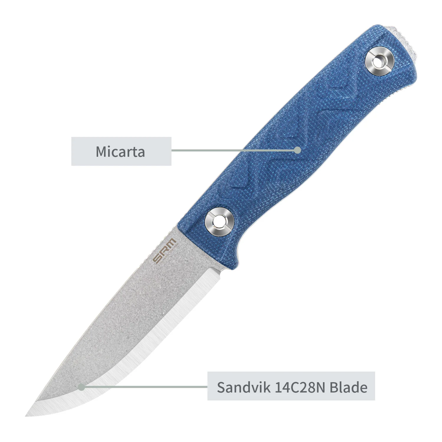 SRM Bushcut 702T-ME (3.89" 14C28N Blade, Micarta Handle) - Image 3