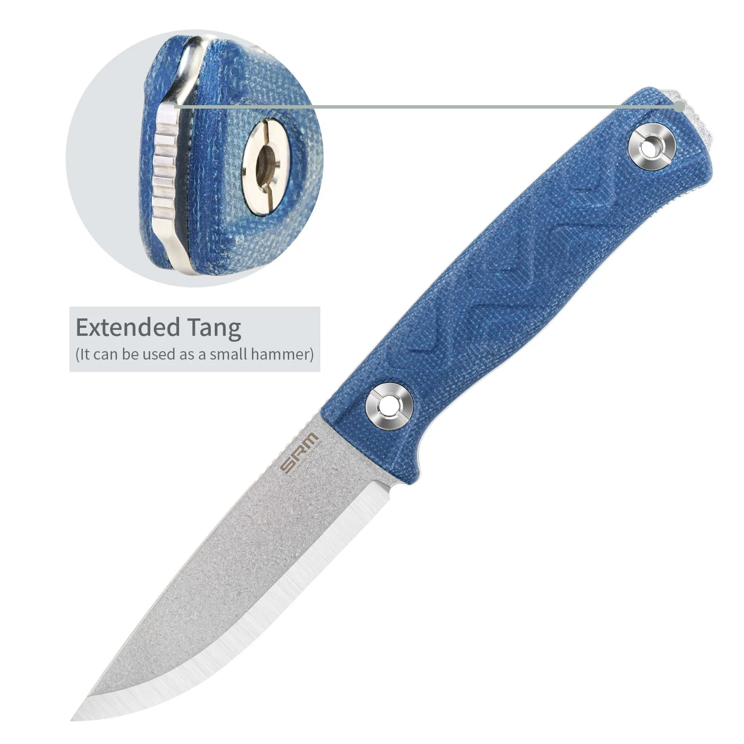 SRM Bushcut 702T-ME (3.89" 14C28N Blade, Micarta Handle) - Image 5