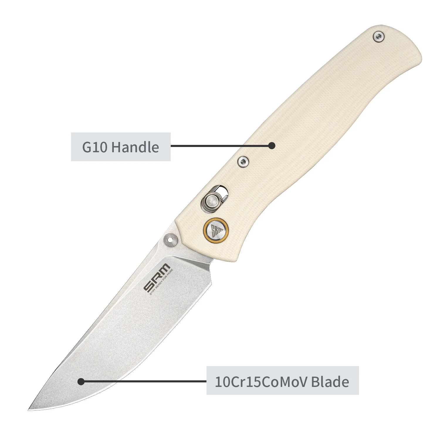 SRM Medal 255L-GT (3.2” 10Cr Blade, G10 Handle) - Image 3