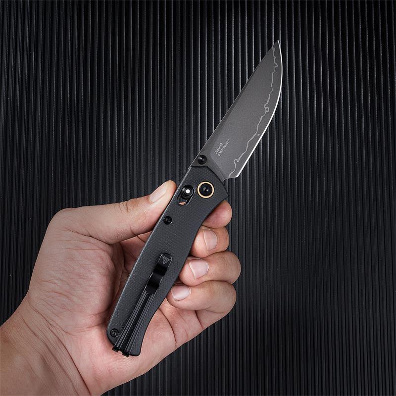 SRM Medal 255L-MB (3.2” Laminated 140Cr Steel Blade, Micarta Handle) - Image 3
