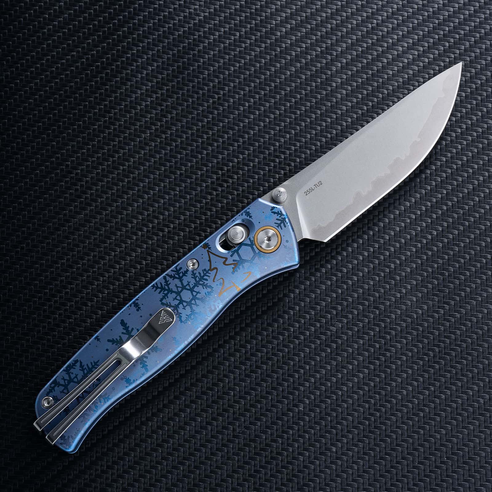 SRM Medal 255L-TU2 (Limited Edition, 3.2” Laminated 140Cr Steel Blade, Lasered Ti Handle) - Image 4