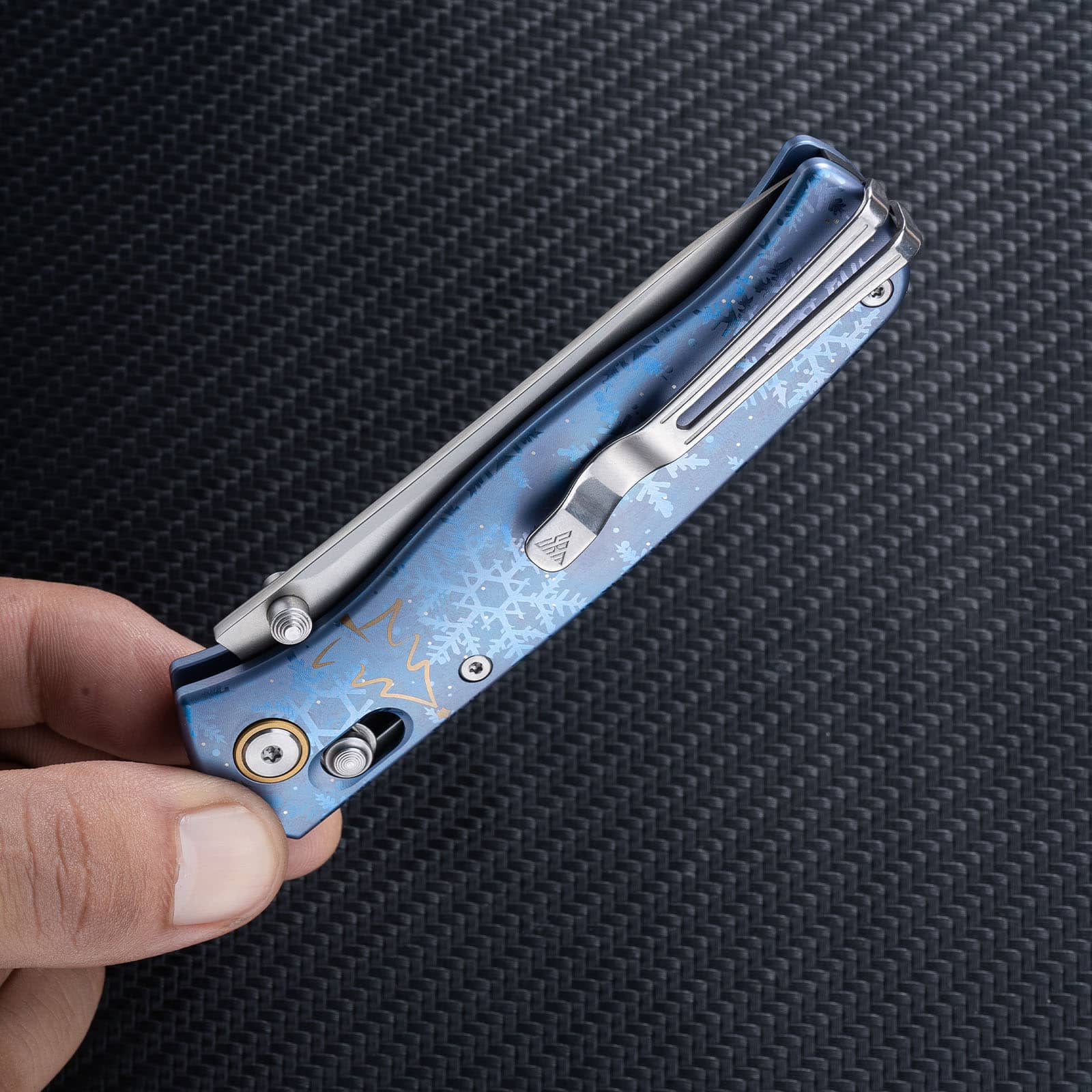 SRM Medal 255L-TU2 (Limited Edition, 3.2” Laminated 140Cr Steel Blade, Lasered Ti Handle) - Image 6