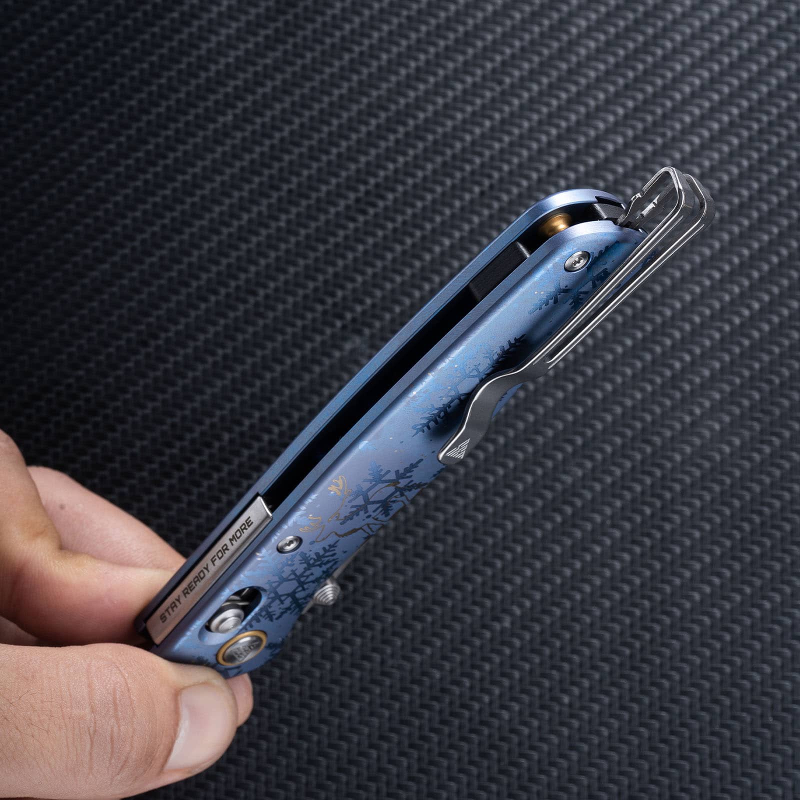 SRM Medal 255L-TU2 (Limited Edition, 3.2” Laminated 140Cr Steel Blade, Lasered Ti Handle) - Image 7