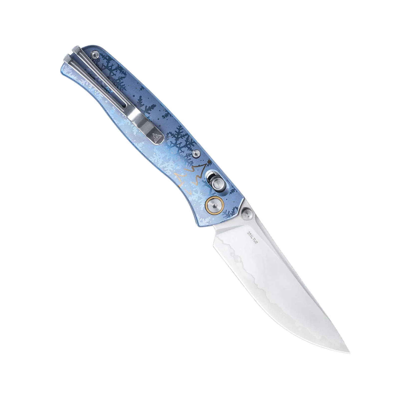 SRM Medal 255L-TU2 (Limited Edition, 3.2” Laminated 140Cr Steel Blade, Lasered Ti Handle) - Image 8