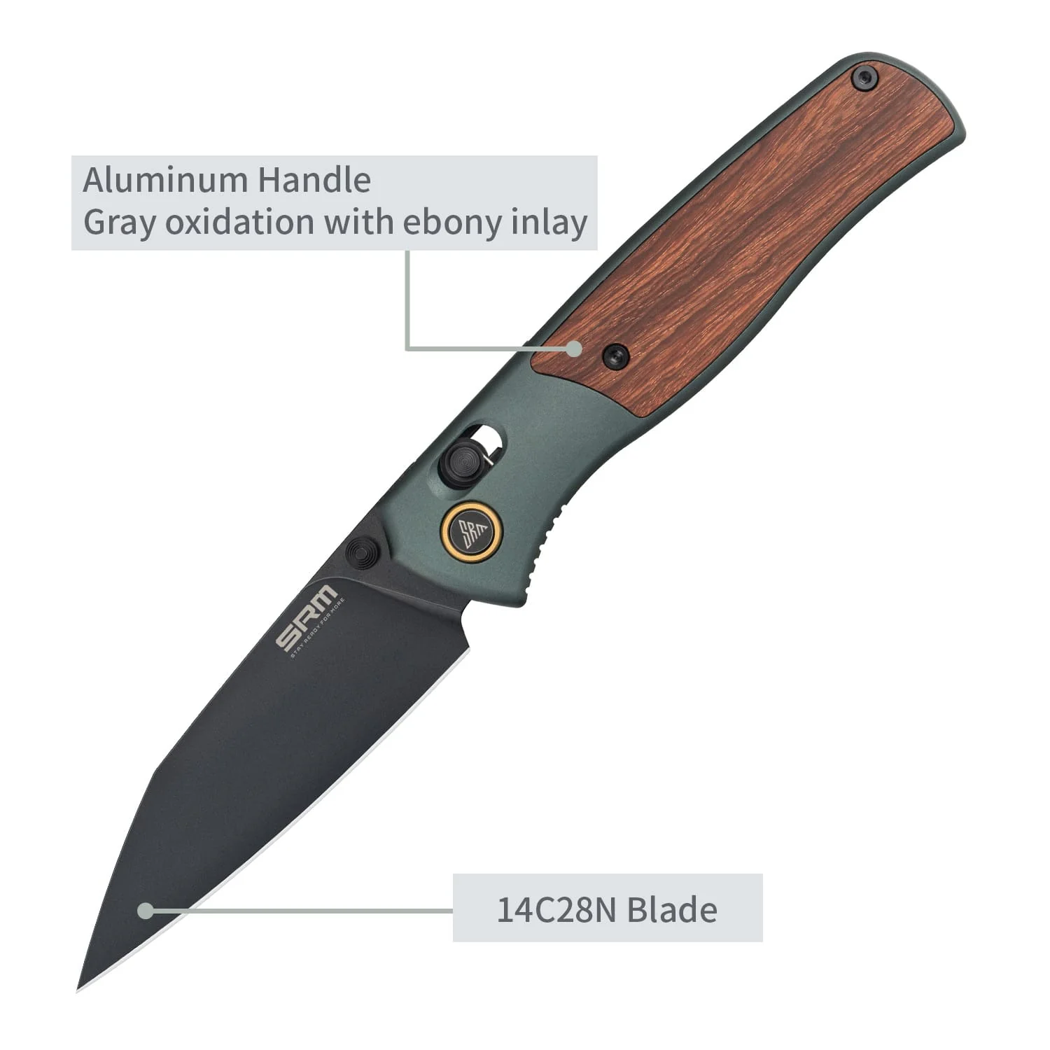 SRM Medal 259L-AG (3.18” 14C28N Blade, Aluminum Handle) - Image 3