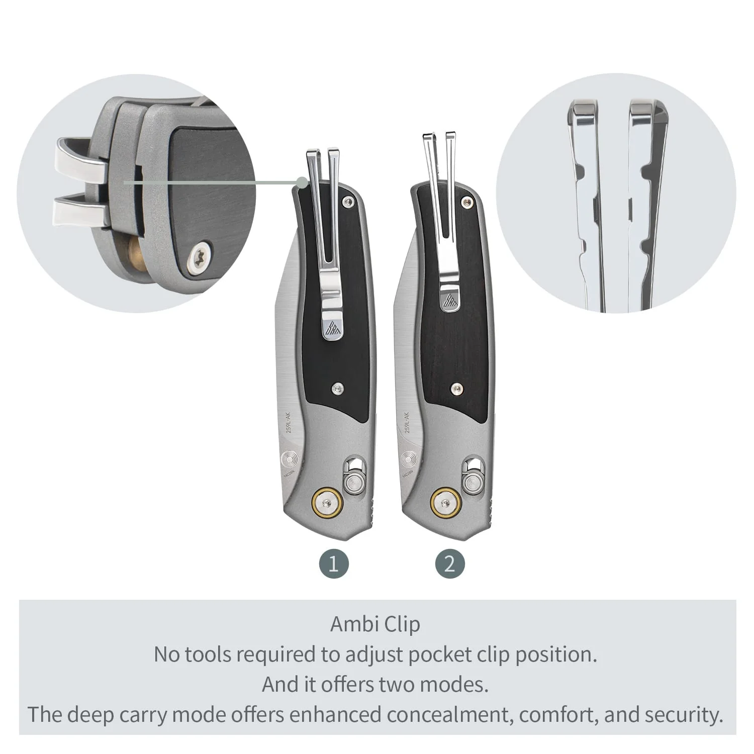 SRM Medal 259L-AK (3.18” 14C28N Blade, Aluminum Handle) - Image 4