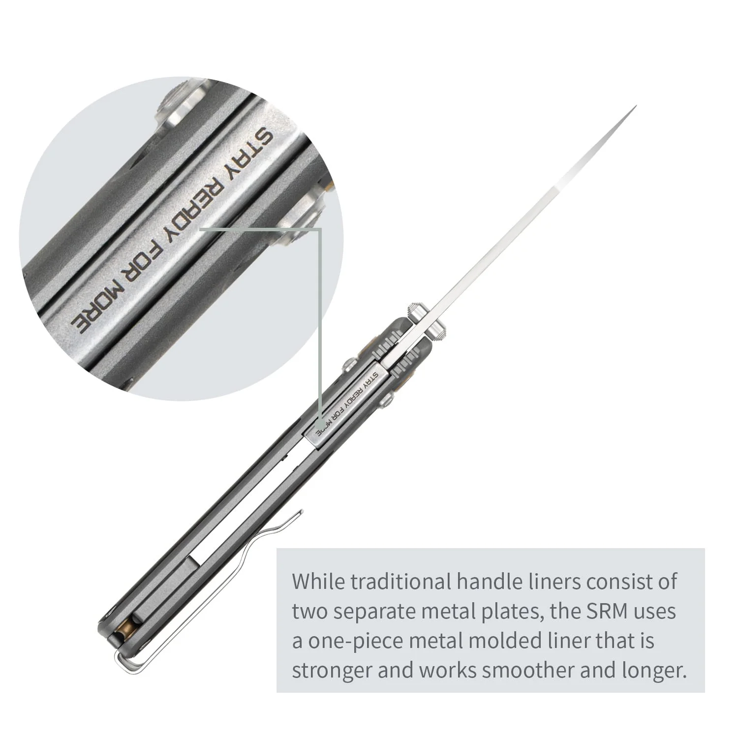 SRM Medal 259L-AK (3.18” 14C28N Blade, Aluminum Handle) - Image 6