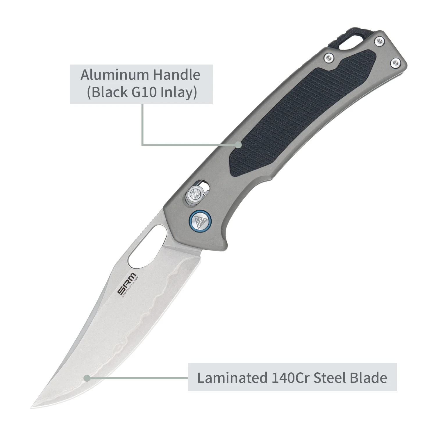 SRM Retriever 9203-AK (3.54" Laminated 140Cr Blade, Aluminum Handle) - Image 3
