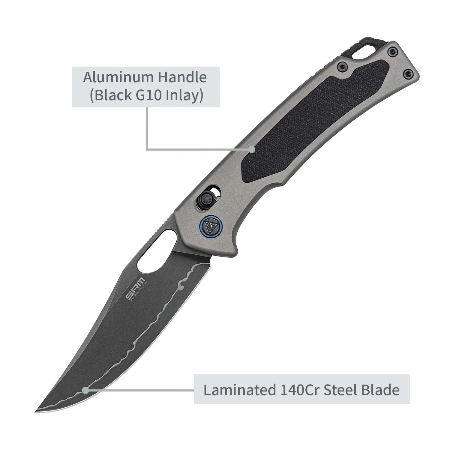 SRM Retriever 9203-AK2 (3.54" Laminated 140Cr Blade, Aluminum Handle) - Image 3