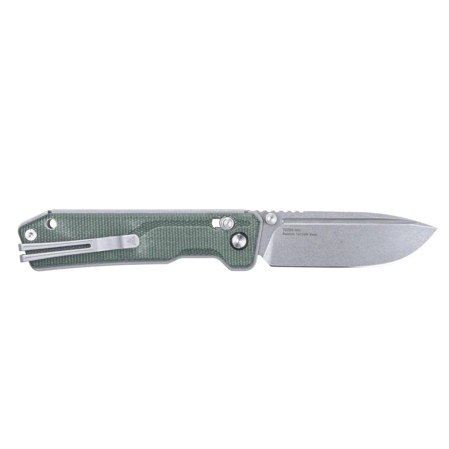 SRM Rubik 7228B-MG (3.43” 14C28N Blade, Micarta Handle) - Image 4