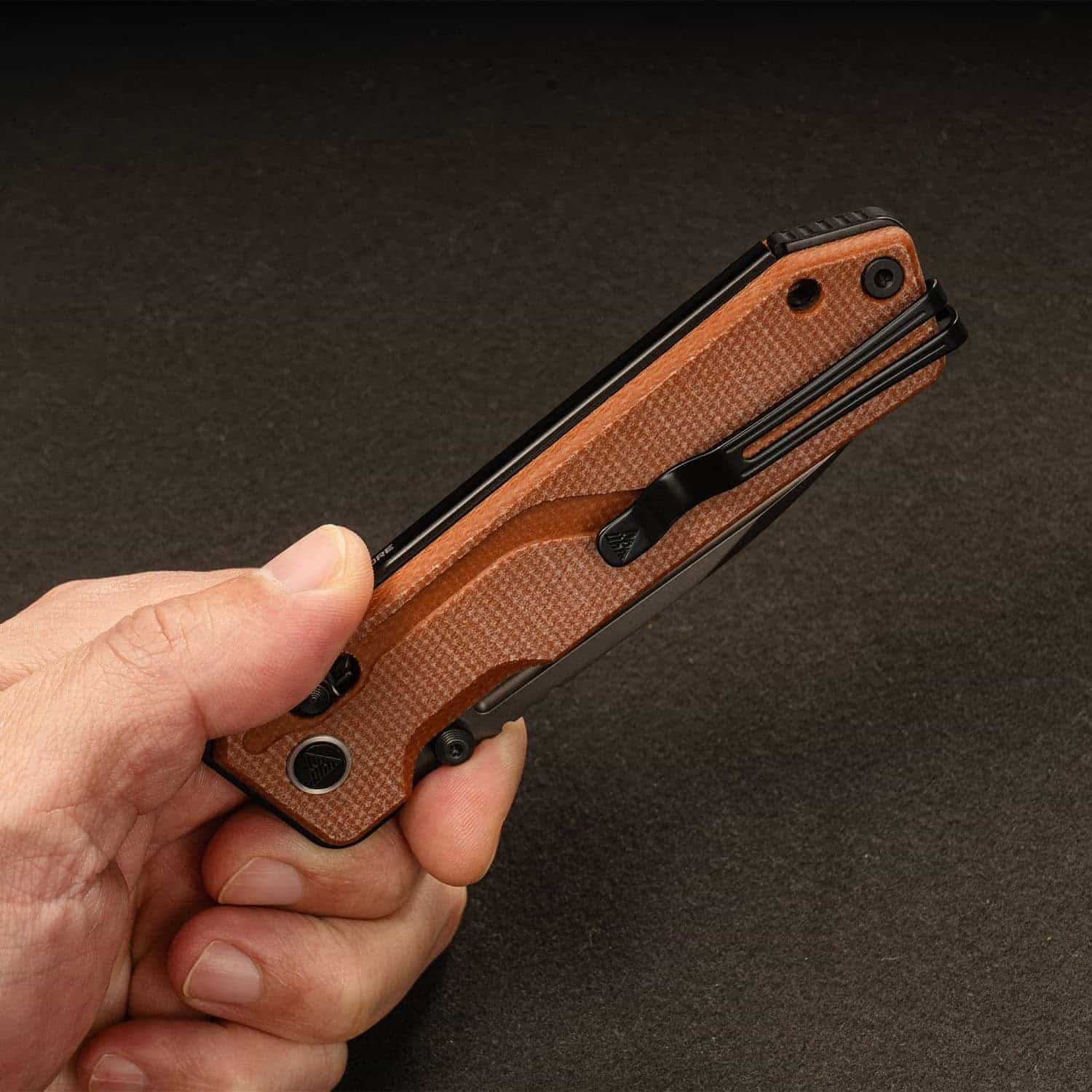 SRM Rubik 7228B-MN2 (3.43” Laminated 140Cr Steel Blade, Micarta Handle) - Image 3