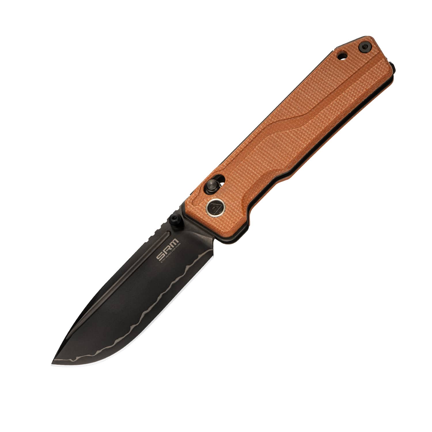 SRM Rubik 7228B-MN2 (3.43” Laminated 140Cr Steel Blade, Micarta Handle) - Image 5