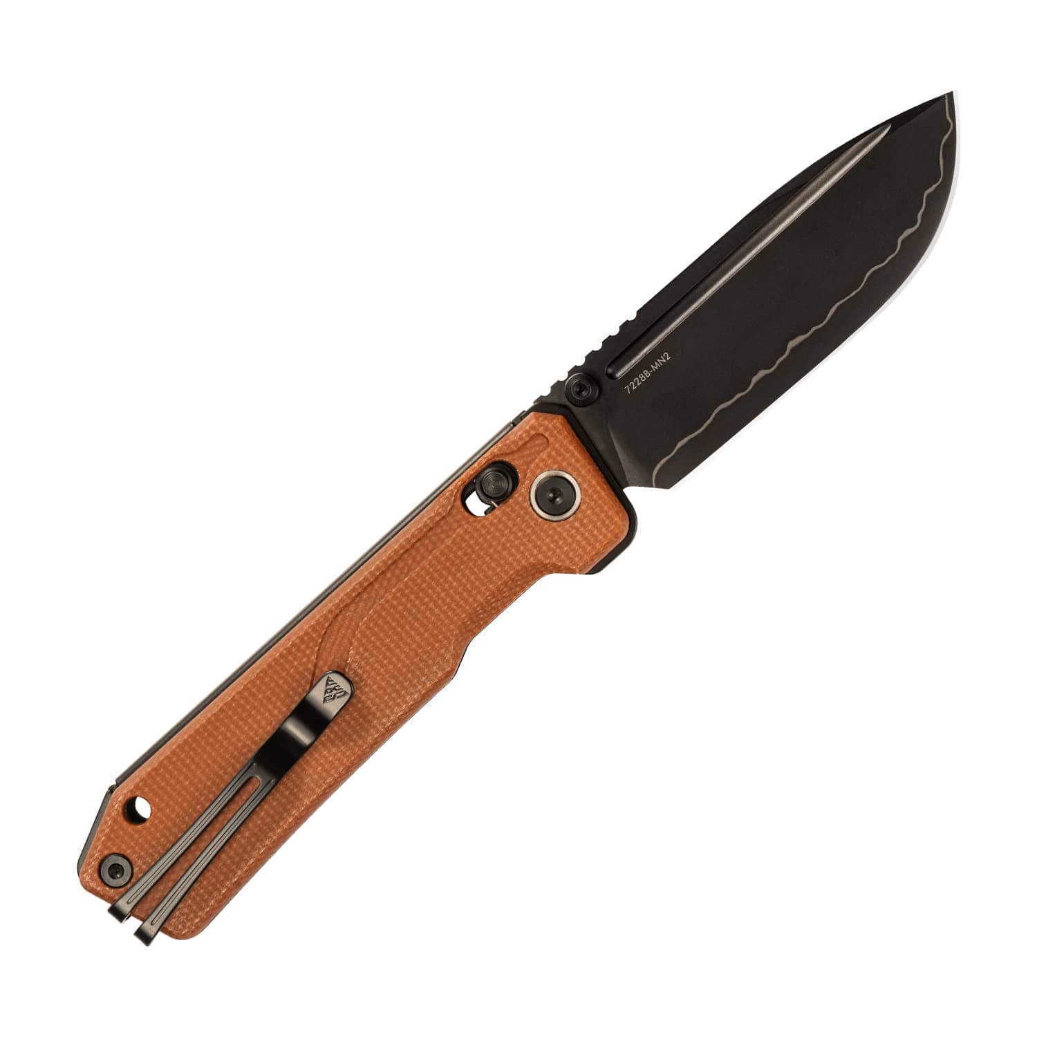 SRM Rubik 7228B-MN2 (3.43” Laminated 140Cr Steel Blade, Micarta Handle) - Image 8