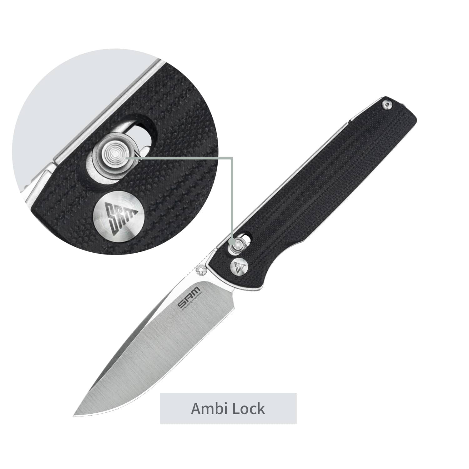 SRM Terrier 258L-GB (3.65" D2 Blade, G10 Handle) - Image 5