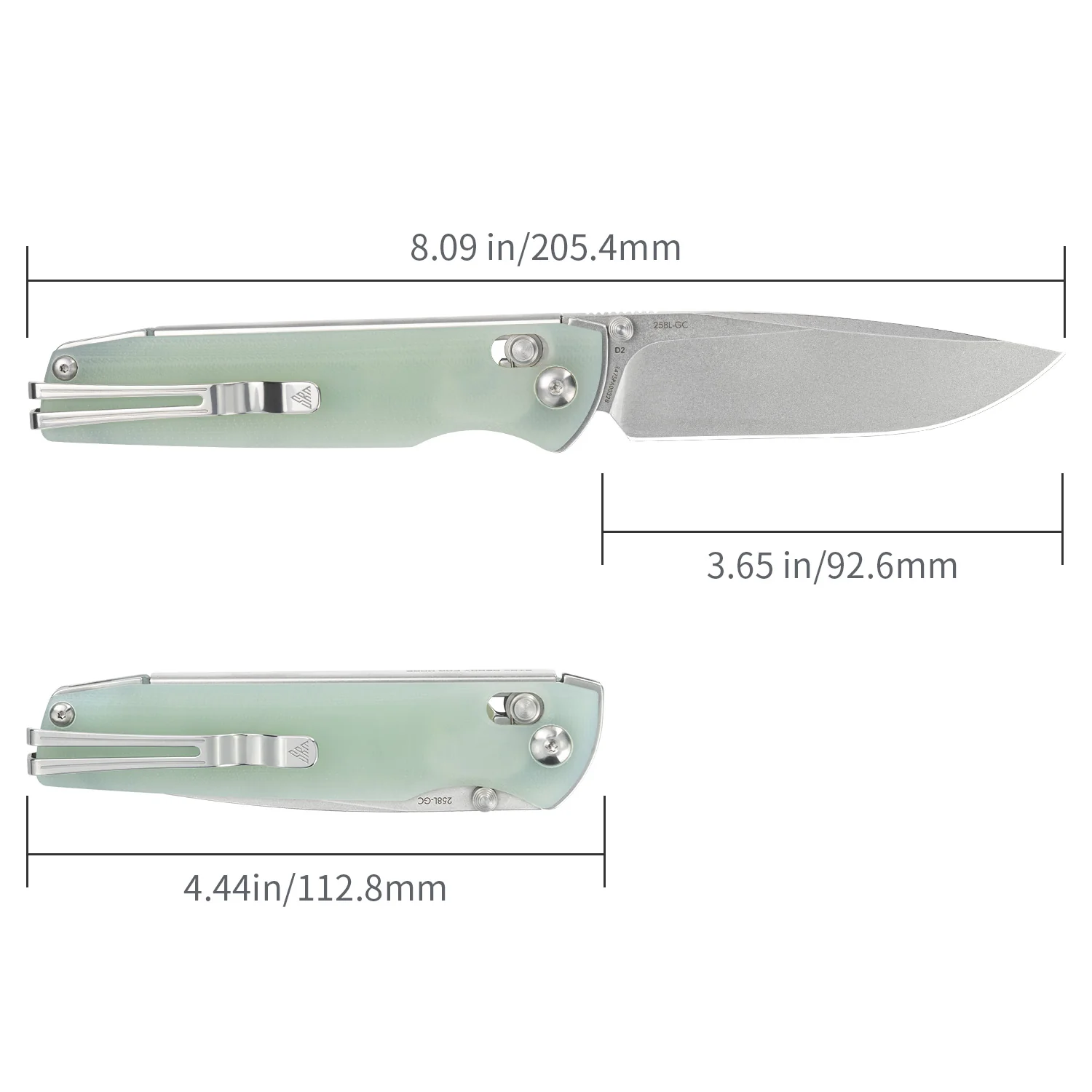 SRM Terrier 258L-GC (3.65" D2 Blade, G10 Handle) - Image 6