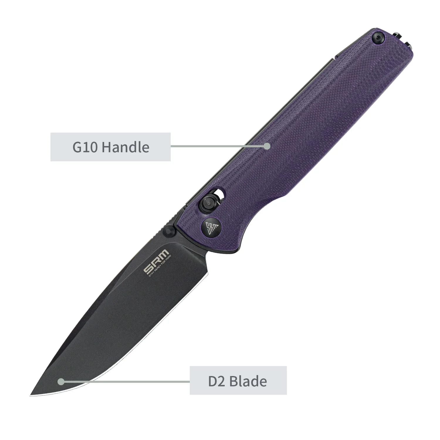 SRM Terrier 258L-GN (3.65" D2 Blade, G10 Handle) - Image 3