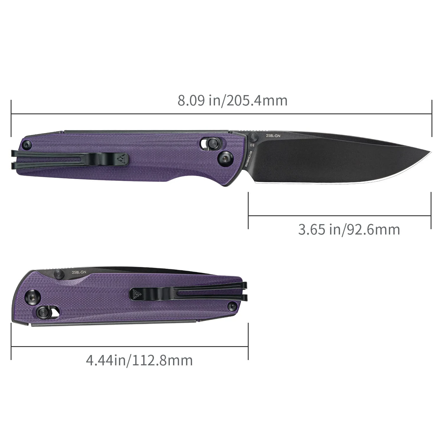 SRM Terrier 258L-GN (3.65" D2 Blade, G10 Handle) - Image 7