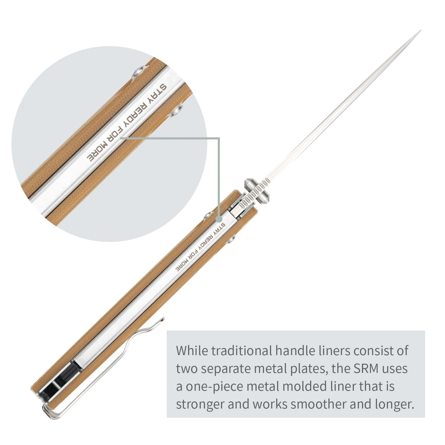 SRM Terrier 258L-GW2 (3.65" Laminated 140Cr Blade, G10 Handle) - Image 5