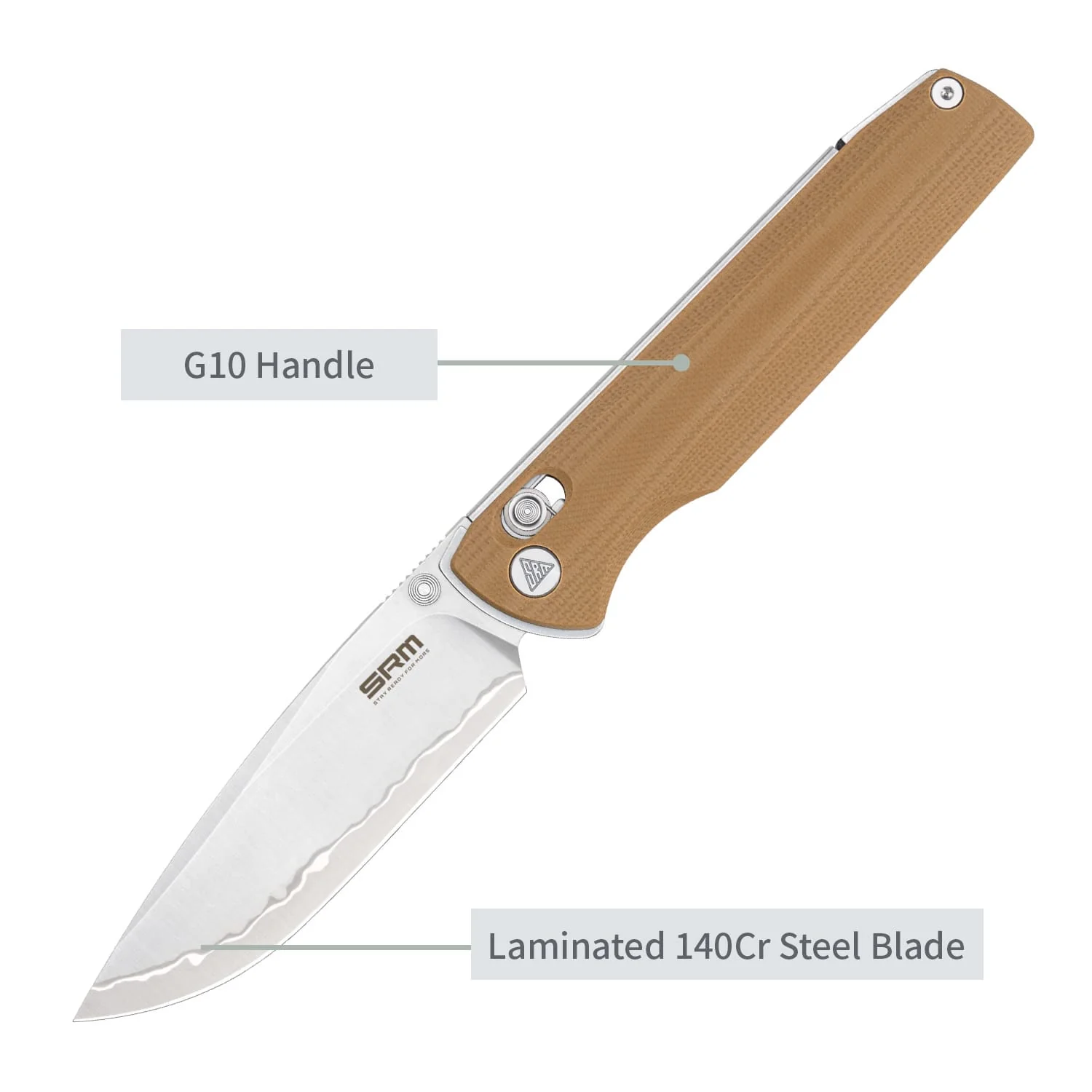 SRM Terrier 258L-GW2 (3.65" Laminated 140Cr Blade, G10 Handle) - Image 6