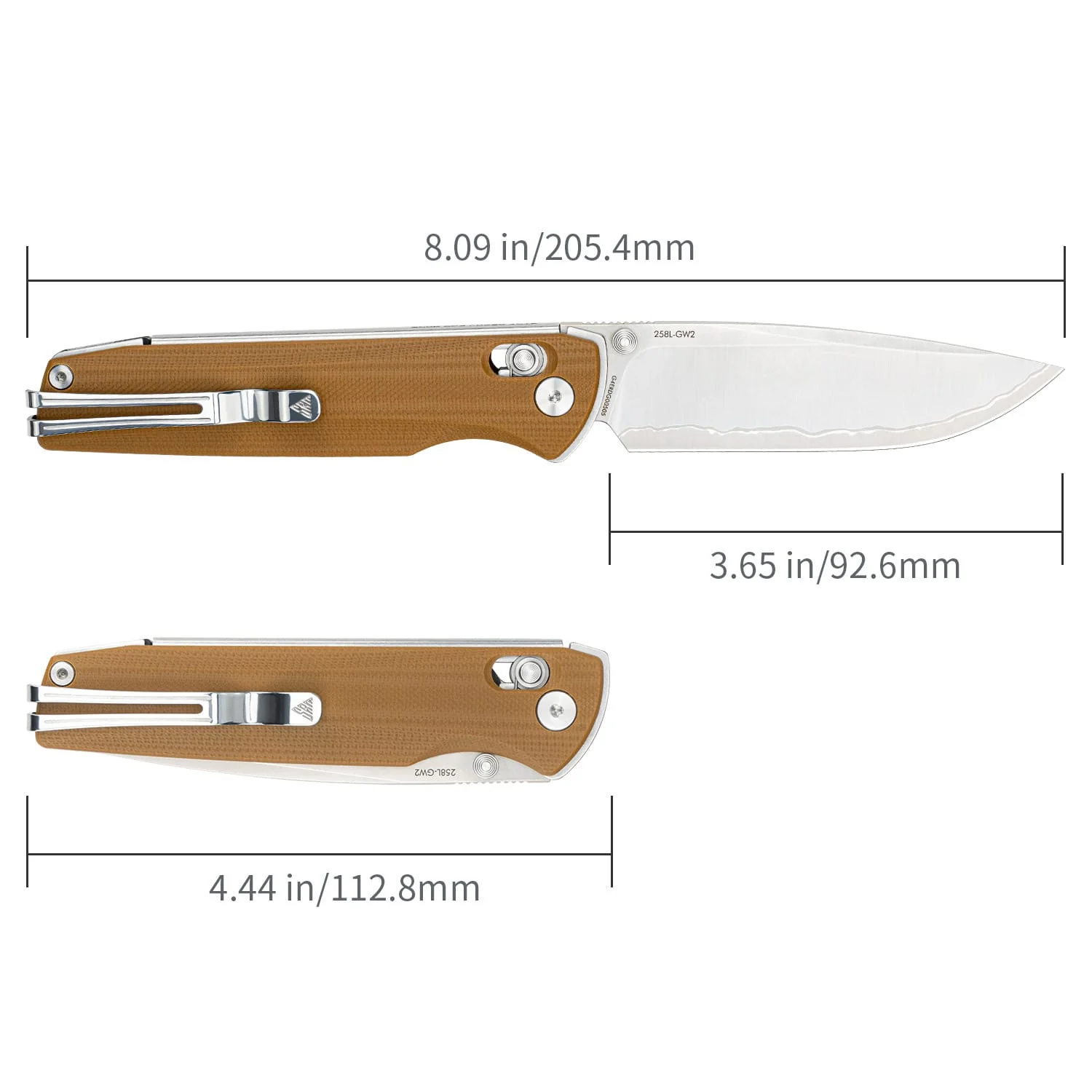 SRM Terrier 258L-GW2 (3.65" Laminated 140Cr Blade, G10 Handle) - Image 7