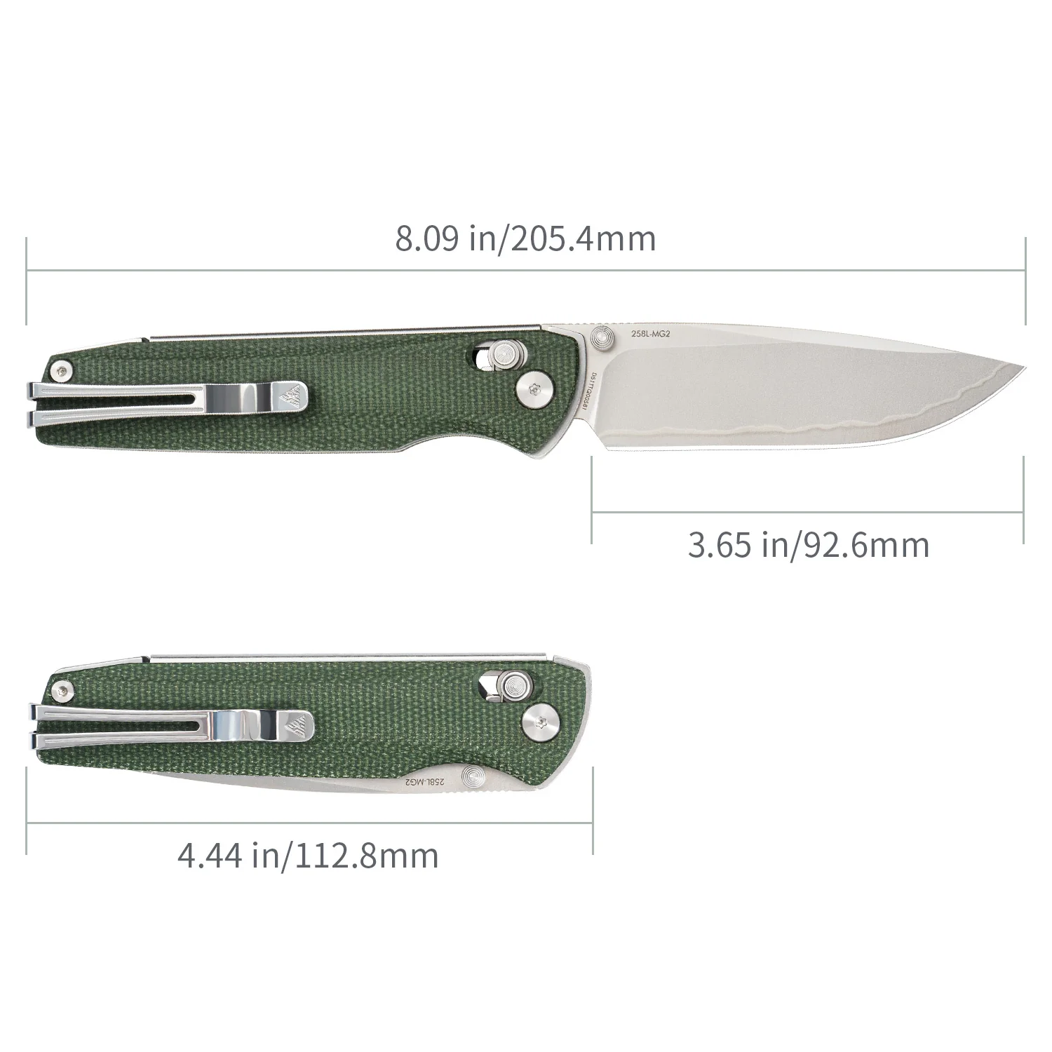 SRM Terrier 258L-MG2 (3.65" Laminated 140Cr Blade, Micarta Handle) - Image 4