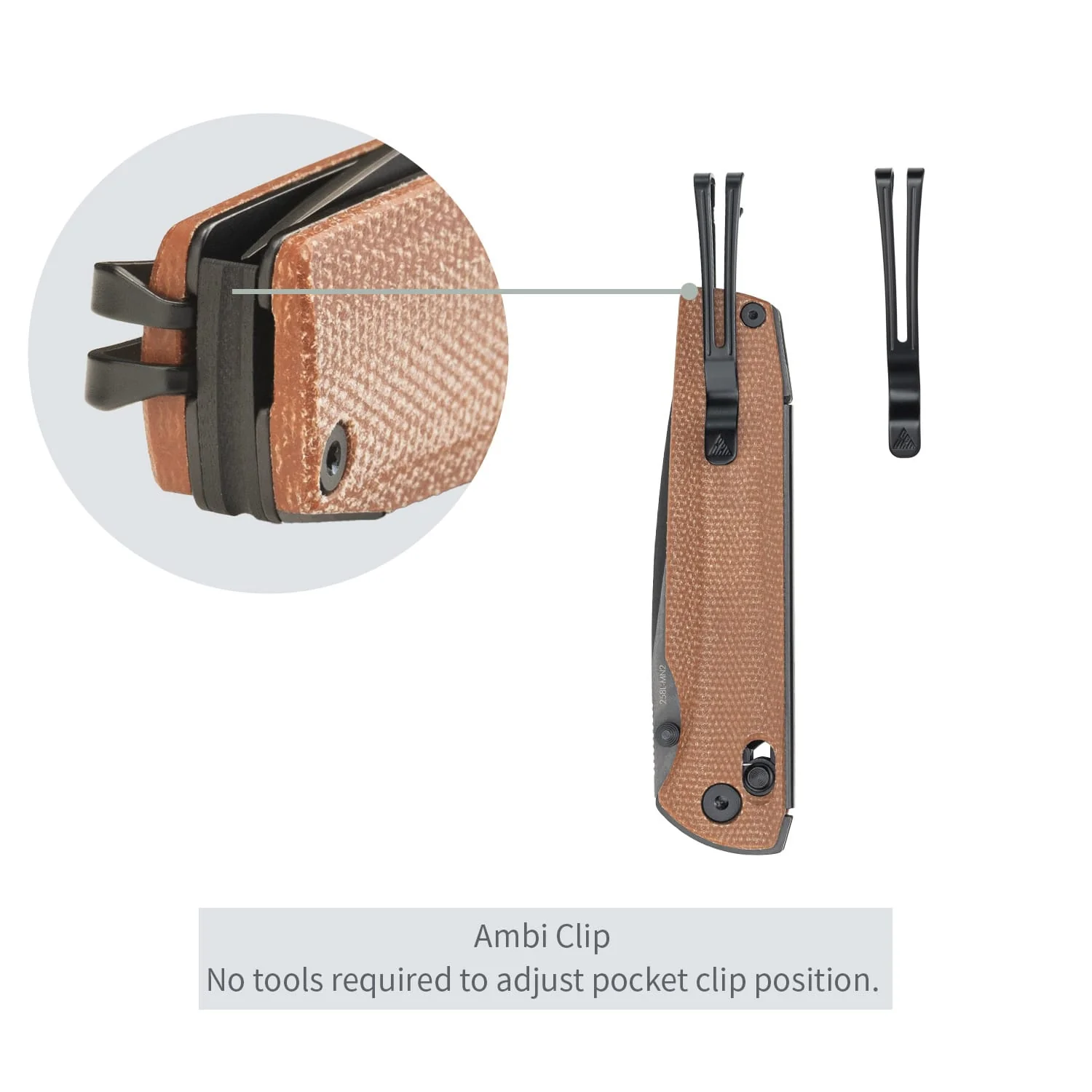 SRM Terrier 258L-MN2 (3.65" Laminated 140Cr Blade, Micarta Handle) - Image 4