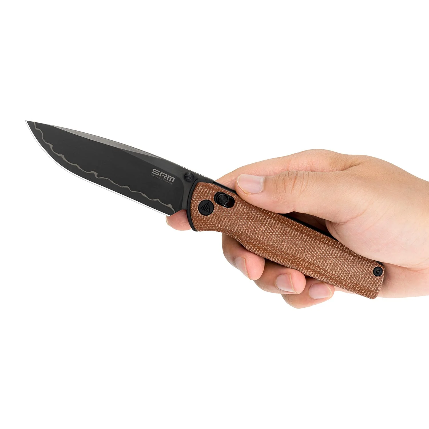 SRM Terrier 258L-MN2 (3.65" Laminated 140Cr Blade, Micarta Handle) - Image 8